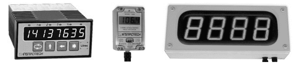 Temperature, pressure, strain gauge, level, flow, frequency, volts, amps, speed, rate and total displays