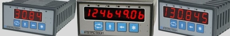 Process, temperature, weighing, serial, parallel and large digit displays
